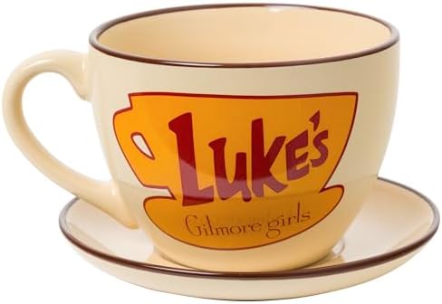 Silver Buffalo Gilmore Girls Logo, Oversized Teacup and Saucer, 22oz