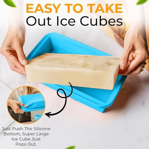 (2 Pack) Large Silicone Freezer Containers For Soup, Pasta Sauce
