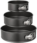 3Pcs Springform Pan Set Nonstick Spring Form Pans with Removable