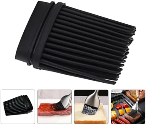 Beavorty Silicone Pastry Brush Refills 4pcs Set Stainless Steel Hollow