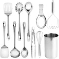 COOK WITH COLOR Stainless Steel Kitchen Utensil Set, 10-piece