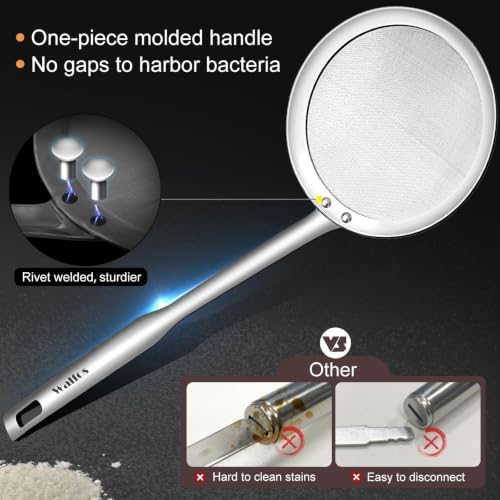 Walfos Fat Skimmer Spoon, Stainless Steel Fat skimmer For Cooking, 3"
