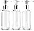 Refillable Clear Soap Dispenser Bottles, 16 oz 3 Pack
