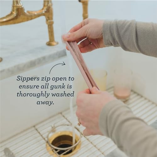 Esembly Sipper Set, Silicone Straws with Pouch - Fantastic Fungi