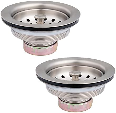 Artiwell 2-Pack Kitchen Sink Basket Strainer and Stopper, 3-1/2”