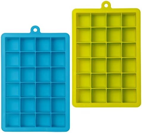 AYI&AYEE Silicone Ice Cube Trays with Lids, 2 Pack 24 Cavity Molds for