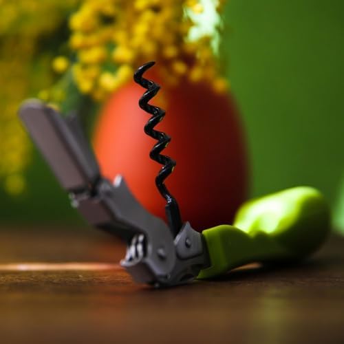 Capabunga Silicone Corkscrew Wine Opener - Green Ergonomic Cork Screw
