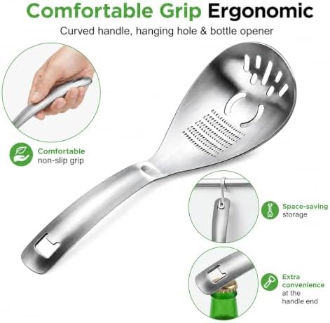 5-in-1 Stainless Steel Cooking Spoon Egg Separator Masher Bottle