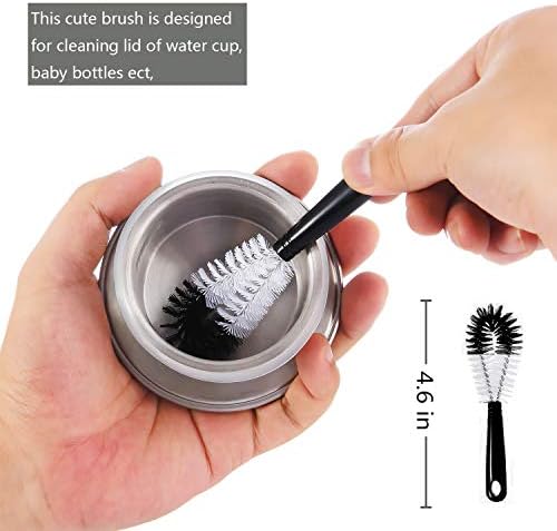 ALINK 8-Pack Bottle Cleaning Brush Set, Black