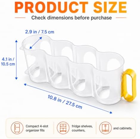 Portable Soda Can Organizer for Cooler, 3 Pieces, Transparent