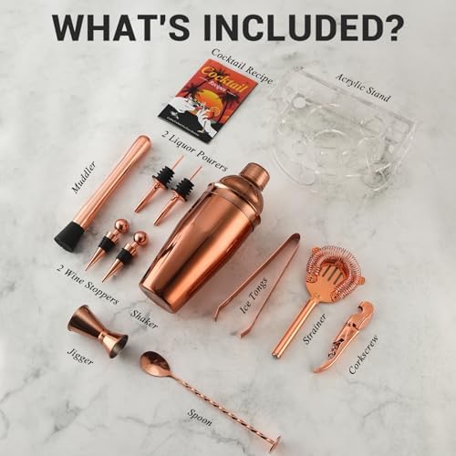 Bartender Kit Cocktail Shaker Set, Stainless Steel Cocktail Kit with