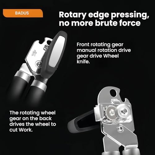 Heavy Duty Commercial Can Opener - Hand Crank for Large Cans, Magnetic