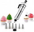 Black Cake Decorating Syringe Set - Reusable Icing Syringe with Tips