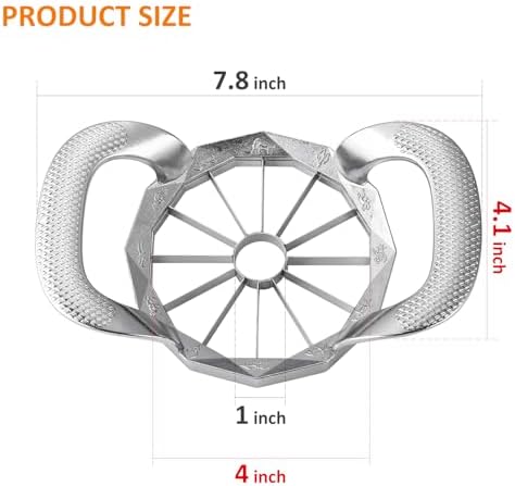 Apple Slicer, HEAVY DUTY Apple Corer, 12-Blade Stainless Steel Apple