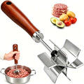 Stainless Steel Meat Masher & Potato Masher, 6 Blades Ground Beef