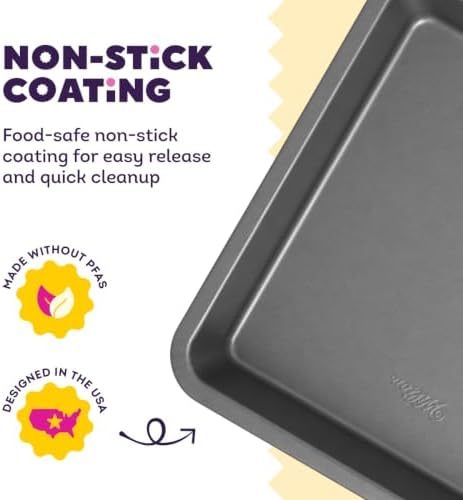 Wilton Silver Non-Stick Square Pan, Made Without PFAS, 8 x 8 in.