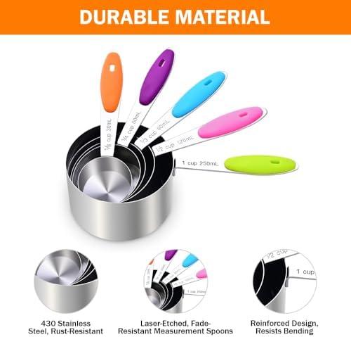 XSNBRD 13-Piece Magnetic Measuring Cups & Spoons Set