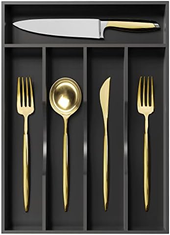 Greenual Black Silverware Organizer 10 In Utensil Organizer Silverware