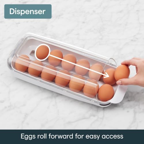 YouCopia FridgeView Rolling Egg Holder, Stackable