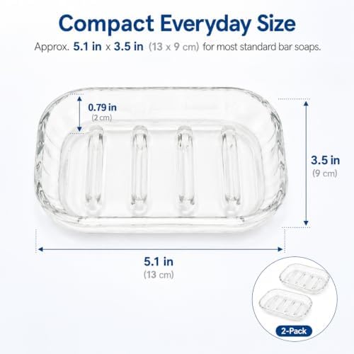 2 Pack Bar Soap Dish Holders
