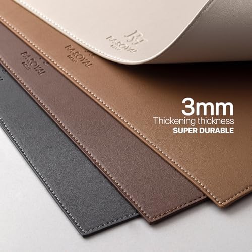 Baroyal Faux Leather Placemats Set of 6 Vinyl Washable Wipeable Table