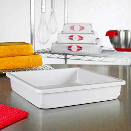 Fat Daddio's PSQ-882 Anodized Aluminum Square Cake Pan, 8 x 2 Inch