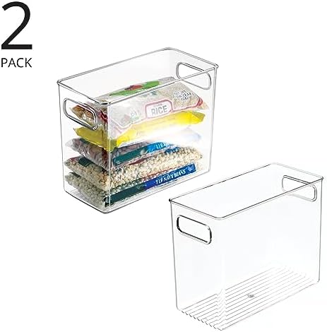 mDesign Plastic Modern Kitchen, Pantry Food Storage Container Bin w