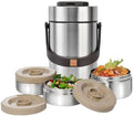 67oz Vacuum Insulated Food Container Set with 3 Stackable Compartments