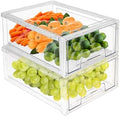 MANO 2Pack Clear Fridge Drawers, Large