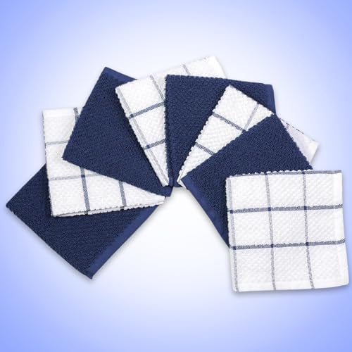 AMOUR INFINI Cotton Kitchen Dish Cloths Set of 8 – Highly Absorbent