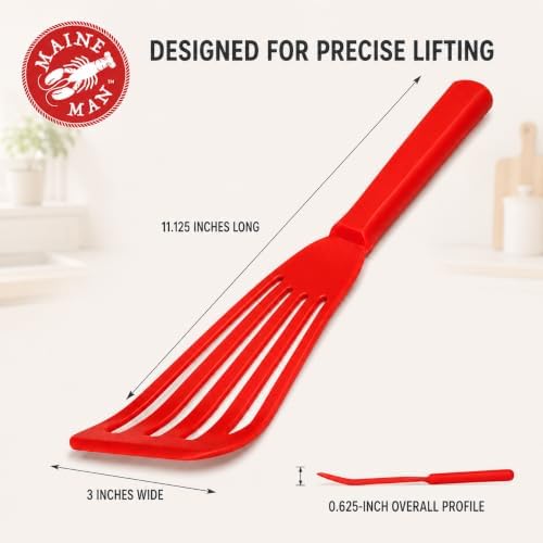 Maine Man Silicone Fish Spatula, Non-Stick Angled Turner, For Delicate