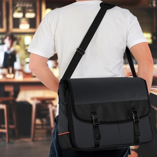 CURMIO Bartender Travel Bag for Bar Tools Set, Wine Bottles, Black