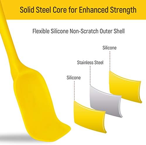 Tomorotec Silicone Spatulas Set 6Pc Heat Resistant Baking Cooking