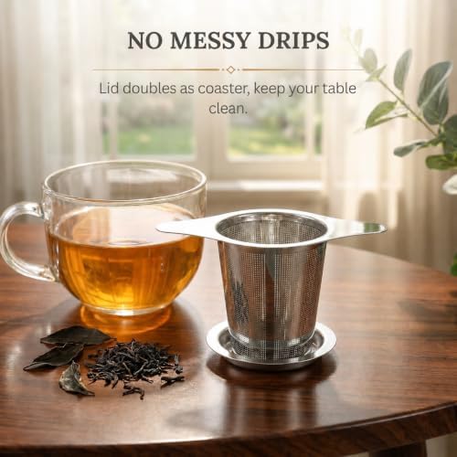 Extra Large Loose Leaf Tea Infuser Basket, Premium Stainless Steel