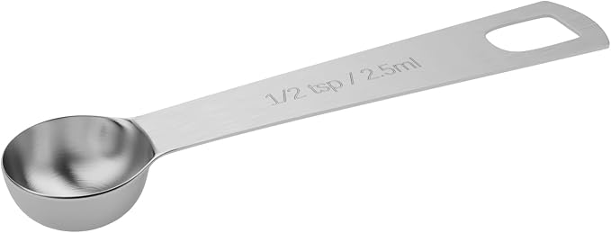 1PCS 1/2tsp Single Measuring Spoon, Stainless Steel Individual Teaspoons Only by BERYLER
