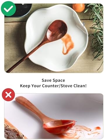 Spoon Rest for Stove Top, 5.2" Ceramic Kitchen Cooking Spoon Holder