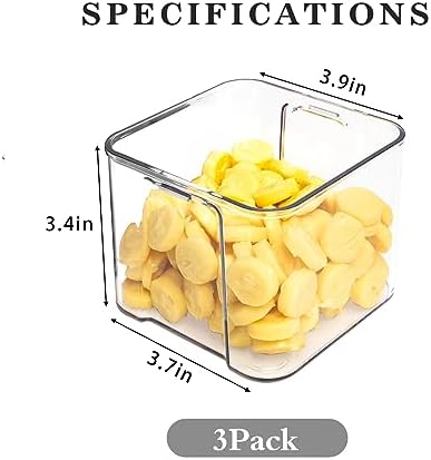 3 Pack Fridge Organizer Drawer Divider Bins