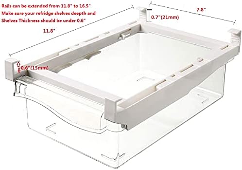 Refrigerator Pull Out Bin,Fridge Drawer Organizer, Refrigerator
