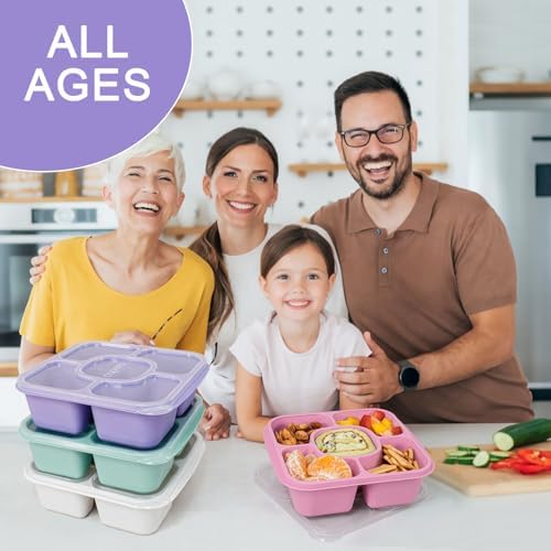 Caperci 5-Pack Lunchable Container Set for Kids & Adults