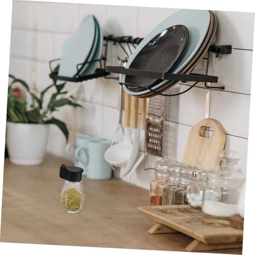 5pcs Glass Spice Bottles for Kitchen Storage with Lids