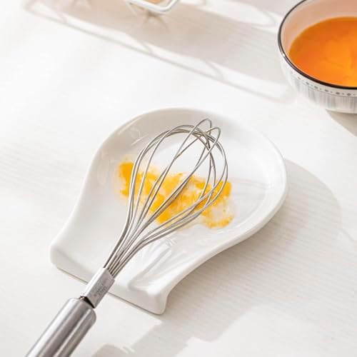 Spoon Rest, 4.5 Inches Spoon Holder for Kitchen Counter Porcelain