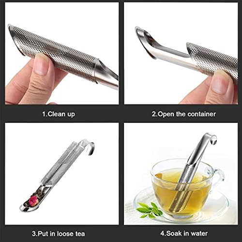 ACEBON Tea Strainers for Loose Tea, 2 PCS Stainless Steel Tea Infuser