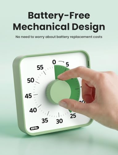 LIORQUE 6-Inch Large Visual Timer, 60-Minute Classroom Timer