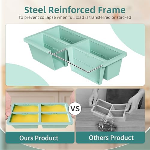 Silicone Freezer Tray for Sauce Cube: FDDAI Super Prep Freezing Tray