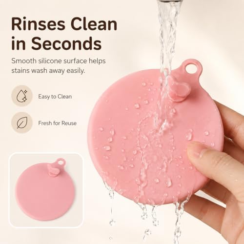 6 Pack Silicone Cup Lids with Straw Hole
