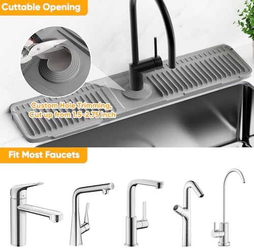 24'' Faucet Mat for Kitchen Sink Water Splash Guard