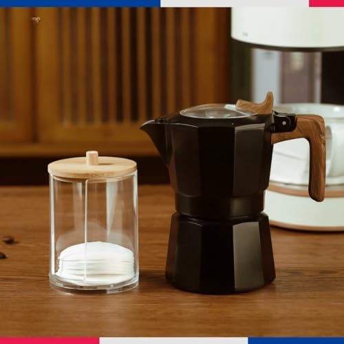 Espresso Paper Filter Holder Coffee Filter Storage Container with Lid
