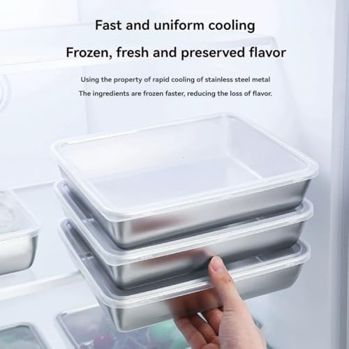 3PCS Stainless Steel Food Storage Containers,Meal Prep Containers