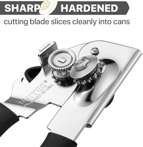 UHIYEE Heavy Duty Hand Can Opener with Comfortable Grip for Seniors