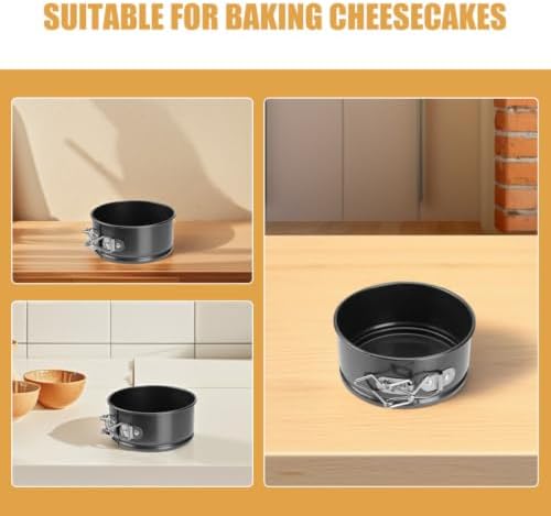 4pcs Mini round Cake Pan Set, Carbon Steel, Easy Release